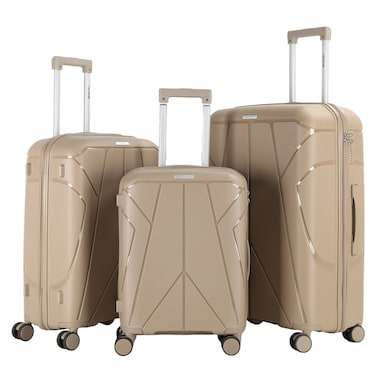 VIPTOUR Luggage Set of 3 PCS PP Softside 8 Wheels Travel Luggage Bag With Strong Zipper 20/24/28 Inches