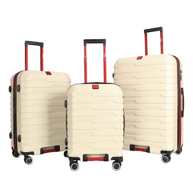 STARGOLD  3PCS TPC Hard Side Trolley Luggage Spinner Wheels TSA Lock With Expendable Zipper