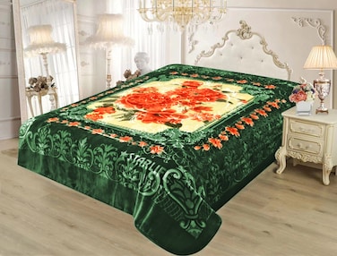 STARLIFE Single Ply Embossed Korea Quality Blanket 16 LBS 100% Polyester Suitable For Winter And Rainy Season 220*240CM, SL-BL4412