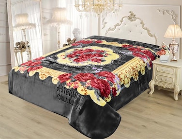 STARLIFE Single Ply Embossed Korea Quality Blanket 14 LBS 100% Polyester Suitable For Winter And Rainy Season 220*240CM, SL-BL4411