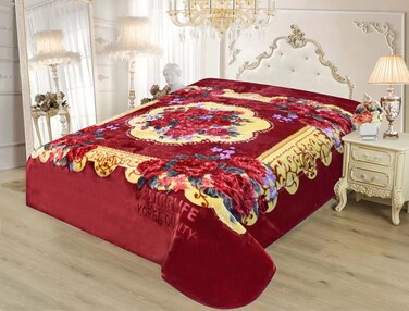 STARLIFE Single Ply Embossed Korea Quality Blanket 14 LBS 100% Polyester Suitable For Winter And Rainy Season 220*240CM, SL-BL4411
