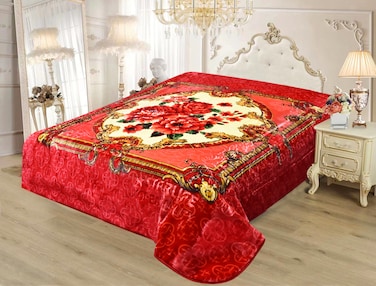 STARLIFE Single Ply Embossed Korea Quality Blanket 12 LBS 100% Polyester Suitable For Winter And Rainy Season 220*240CM, SL-BL4410