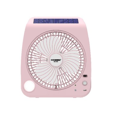 STARGOLD 4 Inch Mini Rechargeable Clip Fan And Light 2000mAh Battery With 6V Solar Panel