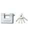 STARGOLD Heavy Duty Top Security Padlock 84MM, Anti-Cut Hardened Steel Lock With 5 Keys, SG-LD84