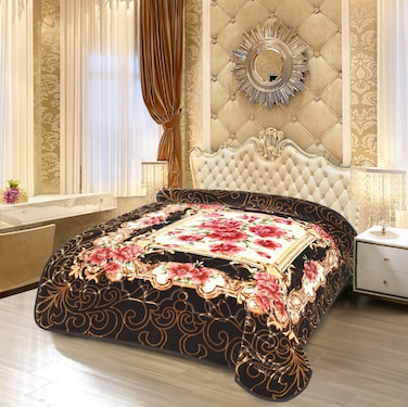 STARLIFE Single Ply Raschel Premium Quality Blanket 160CM &times; 220CM 7 LBS, 100% SPUN YARN Virgin Polyester Materials, SL-BL5510