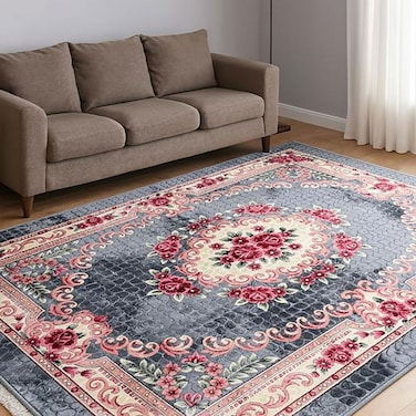 STARGOLD Luxurious Embossed Indoor Floor Carpet Bedroom and Living Room Rug Anti Slip Floor Carpets 180x200 cm SG-P016