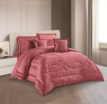 STARGOLD 8 Piece King Size comforter Set Soft Fabric Comforter Set For Bedroom Includes Comforter Bedsheet Pillow Sham Pillow Case &amp; Cushion