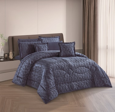 STARGOLD 8 Piece King Size comforter Set Soft Fabric Comforter Set For Bedroom Includes Comforter Bedsheet Pillow Sham Pillow Case &amp; Cushion