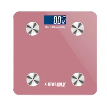 STARGOLD Digital Personal Weighing Scale With Bluetooth Connectivity, 180 KG Capacity BMI, Body Fat, Muscle Mass, Water Index And Metabolic Rate