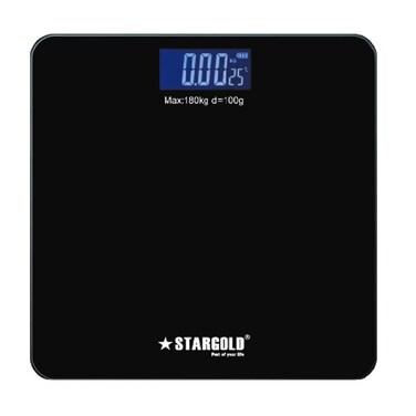 STARGOLD Digital Personal Weighing Scale, 180 KG Capacity, 6mm Tempered Glass, High Precision Sensors, Ultra Thin Design
