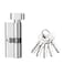 STARGOLD High Quality Cylinder Lock With Knob 70MM Sleek Silver Finish With 5 Keys, SG-LW70