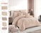 STARGOLD Microfiber Solid Comforter 8 Pieces Set Fitted Sheet, Pillow Sham, Pillow Case, Cushion Comforter 260X240 CM King Size Mattress, SG-CS2004-SOLID70 DARK BEIGE