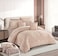 STARGOLD Microfiber Solid Comforter 8 Pieces Set Fitted Sheet, Pillow Sham, Pillow Case, Cushion Comforter 260X240 CM King Size Mattress, SG-CS2004-SOLID70 DARK BEIGE