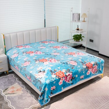 STARGOLD Single Ply Premium Cloudy Blanket Made by 100% Polyester SPUN YARN Obtained from Virgin Polyester Which is Suitable for winter and Rainy Season 200X235CM 5.5LB