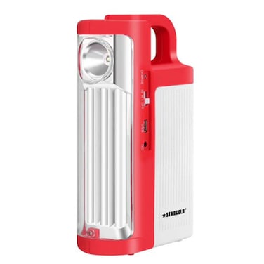 STARGOLD Rechargeable LED Lantern with 3W Torch &ndash; Red &amp; White, Portable Emergency Light, SG-4009