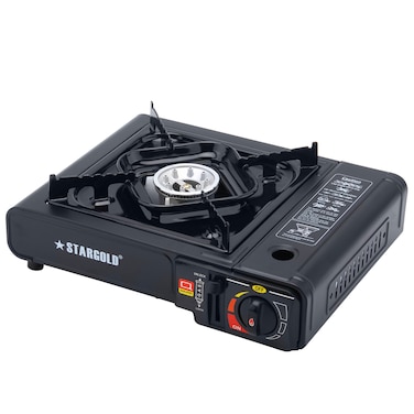 STARGOLD Portable Butane Gas Stove, Camping Stove, Durable &amp; Lightweight Design, Safety Features, Outdoor Wind Proof, Single Burner, Emergency Outdoor Cooking with Backpacking Essentials