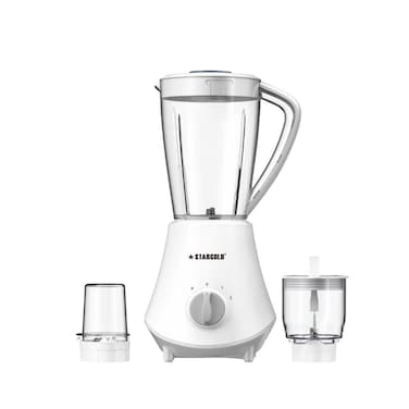 STARGOLD 3-in-1 Blender, 1.5L Capacity, 600W, Juicer, Grinder, Chopper with Stainless Steel Blades, Safety Lock, and Pulse Function
