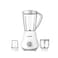 STARGOLD 3-in-1 Blender, 1.5L Capacity, 600W, Juicer, Grinder, Chopper with Stainless Steel Blades, Safety Lock, and Pulse Function