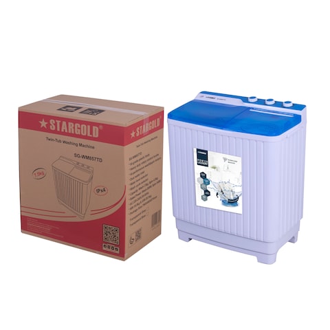 STARGOLD Twin Tub Washing Machine, 7.5 kg Washing Capacity, Rust Proof, Low Noise Washing Machine
