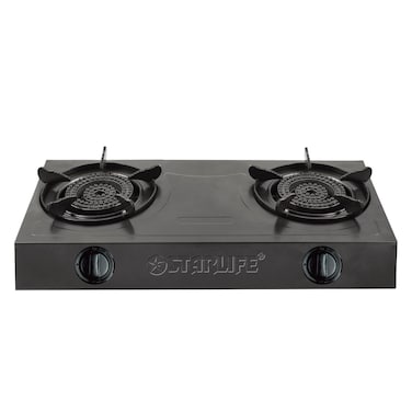 STARLIFE Gas Stove 2 Burners Stainless Steel Table Top Cooker SL-1105