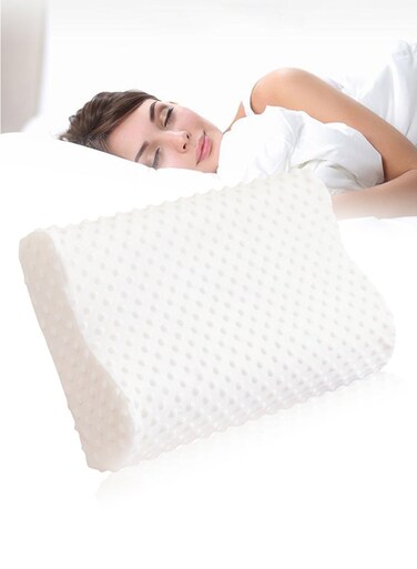 Foam Neck and Neck Pillow for Sleeping  Ergonomic Orthopedic Medical Pillow for Neck Support, Shoulder and Pain Relief  Medicinal Pillow for Side, Back and Tummy Sleepers - White