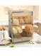Cup Storage Container, Covered Dish and Cup Drying Rack, Kitchen Drainer with Lid, Plastic Dustproof Drain Storage Box Large Basket Cutlery Holder Utensil Organizer Caddy Box for Kitchen Counter