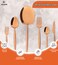 LIFE SMILE Cutlery Set, 18/10 Pure Stainless Steel Flatware Set with Stand, Rust Proof &amp; Fade Proof Dinnerware Set (SHINE ROSE GOLD, 88 Pieces)