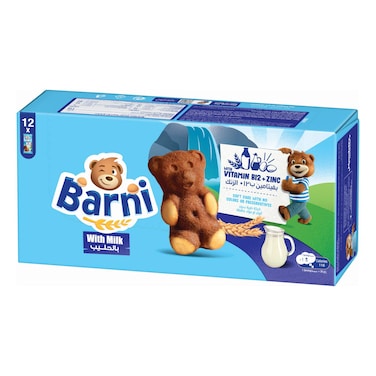 Barni Cake with Milk, 30g Pack of 12