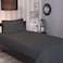 BYFT Tulip (Charcoal) Single Size Flat Sheet with 1 cm Satin Stripe (160 x 280 Cm-Set of 1 Pc) 100% Cotton, Soft and Luxurious Hotel Quality Bed linen-300 TC