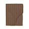 BYFT Tulip (Dark Brown) King Size Fitted Sheet with 1 cm Satin Stripe (180 x 210 + 30 Cm-Set of 1 Pc) 100% Cotton, Soft and Luxurious Hotel Quality Bed linen-300 TC