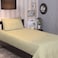 BYFT Tulip (Cream) Single Size Flat Sheet and Pillow Covers with 1 cm Satin Stripe (Set of 2 Pcs) 100% Cotton, Soft and Luxurious Hotel Quality Bed linen-300 TC