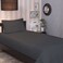 BYFT Tulip (Charcoal) Single Size Flat Sheet and Pillow Covers with 1 cm Satin Stripe (Set of 2 Pcs) 100% Cotton, Soft and Luxurious Hotel Quality Bed linen-300 TC