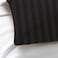 BYFT Tulip (Charcoal) Single Size Flat Sheet and Pillow Covers with 1 cm Satin Stripe (Set of 2 Pcs) 100% Cotton, Soft and Luxurious Hotel Quality Bed linen-300 TC