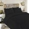 BYFT Tulip (Charcoal) King Size Fitted Sheet,Duvet cover and Pillow Covers with 1 cm Satin Stripe (Set of 6 Pcs) 100% Cotton, Soft and Luxurious Hotel Quality Bed linen-300 TC