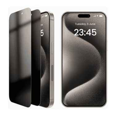 I-RUYU 3D SILICONE EDGE TEMPERED GLASS IPHONE 15 PRO MAX PRIVACY