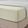 BYFT Tulip (Cream) Queen Size Flat Sheet with 1 cm Satin Stripe (220 x 280 Cm-Set of 1 Pc) 100% Cotton, Soft and Luxurious Hotel Quality Bed linen-300 TC