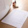 BYFT Magnolia Bath Mat 50 x 80 Cm 1000 Gsm White G Dobby 100% Cotton Set of 01
