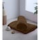 BYFT Camellia Hand Towel 50 x 100 Cm 550 Gsm Dark Brown Diagonal Dobby 100% Cotton Set of 01