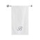 BYFT Iris Embroidered For You Bath Towel 70 x 140 Cm 600 Gsm White 100% Cotton Letter "B" Silver Thread Set of 01