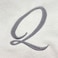 BYFT Iris Embroidered For You Bath Towel 70 x 140 Cm 600 Gsm White 100% Cotton Letter "Q" Silver Thread Set of 01