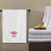 BYFT Iris Embroidered For You Bath Towel 70 x 140 Cm 600 Gsm White 100% Cotton Her Lips Pink Thread Set of 01