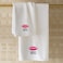 BYFT Iris Embroidered For You Bath Towel 70 x 140 Cm 600 Gsm White 100% Cotton Her Lips Pink Thread Set of 01
