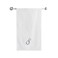 BYFT Iris Embroidered For You Bath Towel 70 x 140 Cm 600 Gsm White 100% Cotton Letter "S" Silver Thread Set of 01
