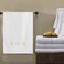 BYFT Iris Embroidered For You Bath Towel 70 x 140 Cm 600 Gsm White 100% Cotton Snowflake Gold Thread Set of 01