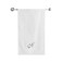 BYFT Iris Embroidered For You Bath Towel 70 x 140 Cm 600 Gsm White 100% Cotton Letter "N" Silver Thread Set of 01