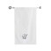 BYFT Iris Embroidered For You Bath Towel 70 x 140 Cm 600 Gsm White 100% Cotton Letter "U" Silver Thread Set of 01