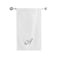 BYFT Iris Embroidered For You Bath Towel 70 x 140 Cm 600 Gsm White 100% Cotton Letter "A" Silver Thread Set of 01