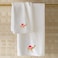 BYFT Iris Embroidered For You Bath Towel 70 x 140 Cm 600 Gsm White 100% Cotton Camel Pink-Gold Thread Set of 01