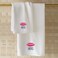 BYFT Iris Embroidered For You Hand Towel 50 x 80 Cm 600 Gsm White 100% Cotton Her Lips Pink Thread Set of 01