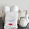 BYFT Iris Embroidered For You Hand Towel 50 x 80 Cm 600 Gsm White 100% Cotton Mrs Always Red Thread Set of 01